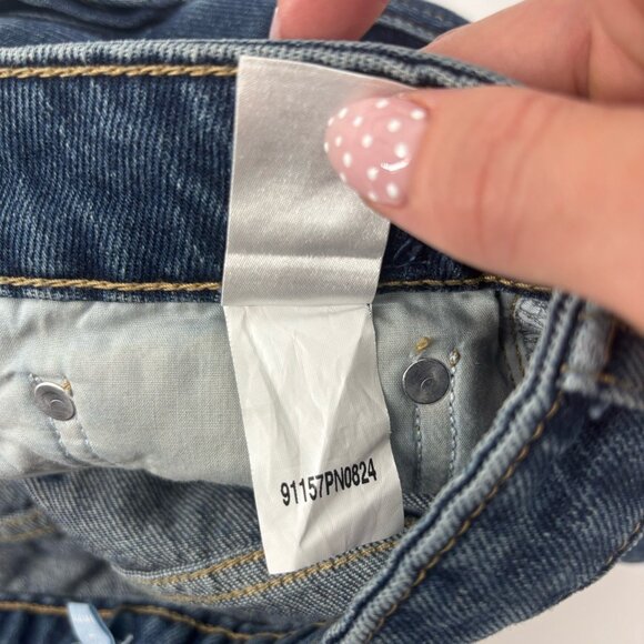 Antonio Melani Baggy Wide Leg Denim Jeans Womens Size 6 Tall High Waisted Grunge - Picture 12 of 12